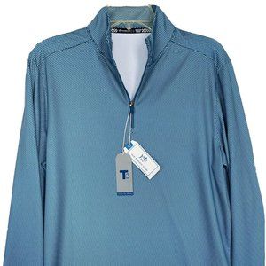 Southern Tide Performance 1/4 Zip Pullover Shirt Tide To Trail T3 Dark Blue $135